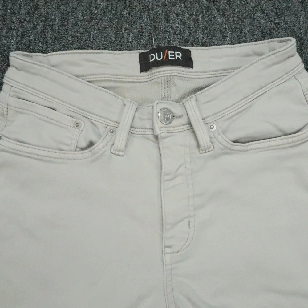 DUER Pants Mens 28x30 Gray No Sweat N2X Slim 5 Pocket Stretch *